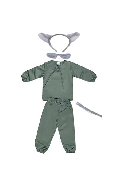 Funny Party Team Wolf Costume for Children – Grey Set with Ears, Tail and Com...