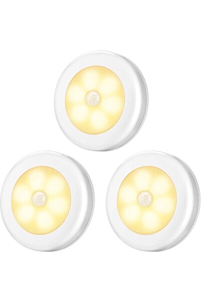 Morvena Picks Set de 3 bucăți de lumină de noapte cu LED, senzor de mișcare, ...
