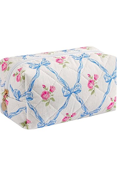 HHQQWZ Makeup Bag Travel Cosmetic Bag for Women Girls, Zipper Make Up Pouch, ...