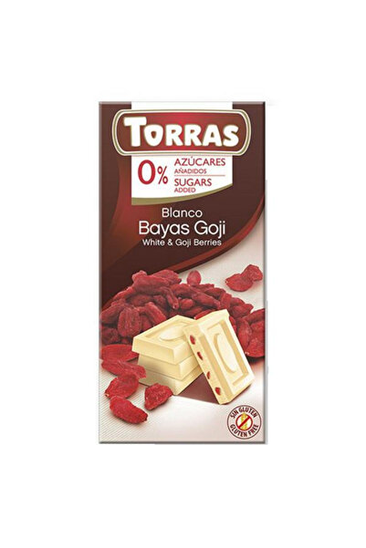 TORRAS Ciocolata Alba cu Fructe Goji Torras, 75 g