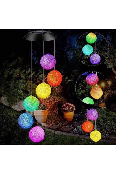 STARSTAR Solar wind chime spiral color-changing garden decor.