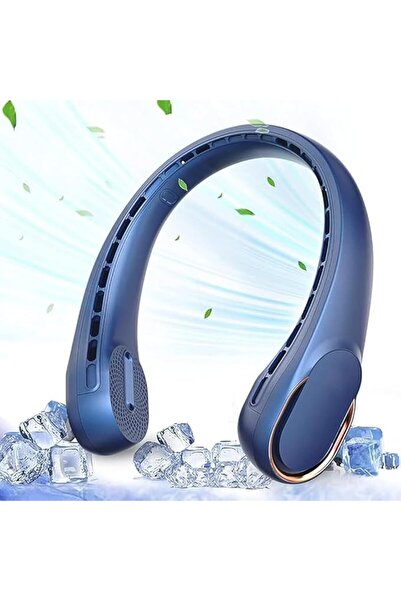 Generic مروحة للرقبة، قابلة لإعادة الشحن عبر USB، 3 سرعات، بطارية 4000 مللي أ...