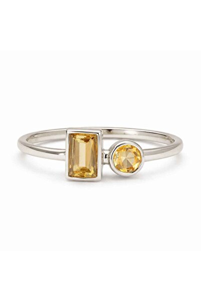 craftmystic Δαχτυλίδι ασήμι 925 με Κίτρινο κομμένο - Θετική Ενέργεια και Ευημ...