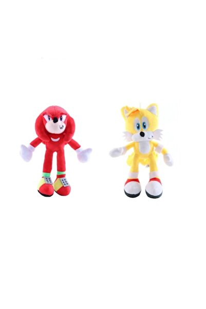OEM Set de 2 jucării de pluș tip mascotă, KUNCKLES și TAILS, personaje din de...