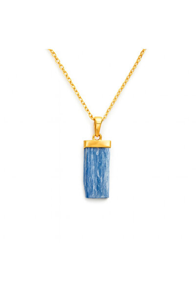 craftmystic Rough Kyanite Necklace (Kyanite) made of 925 silver gold plated w...