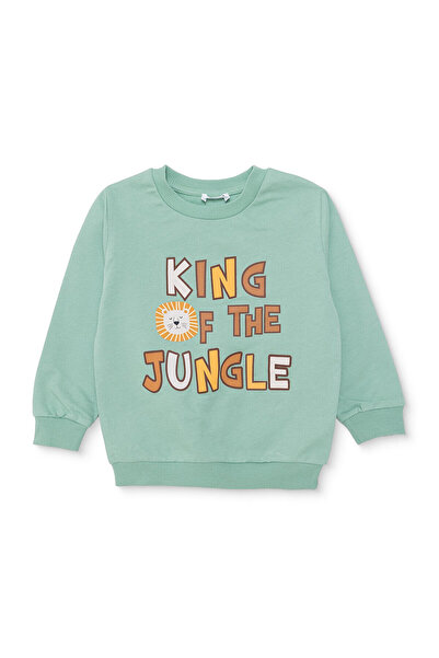ebebek Hello Baby HelloBaby Erkek Bebek Sweatshirt Yazı Baskılı Bisiklet Yaka...