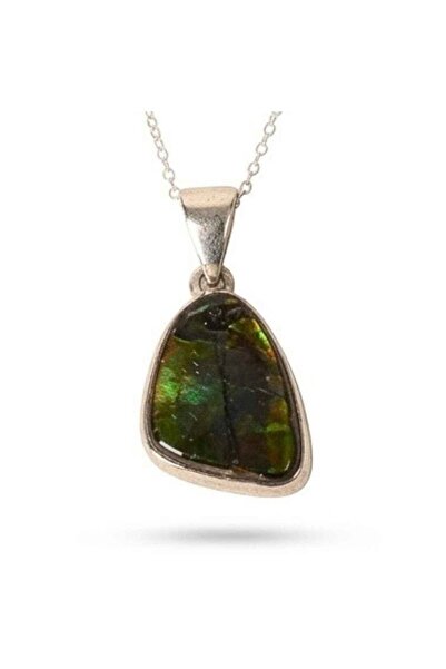 craftmystic Колие от сребро 925 с неравномерен естествен амолит – просперитет...