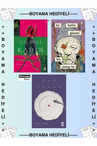 Timaş Yayınları Boyamalı - Çiçekçi Kadın - Bir Katilin Güncesi - Boş Tabak , ...