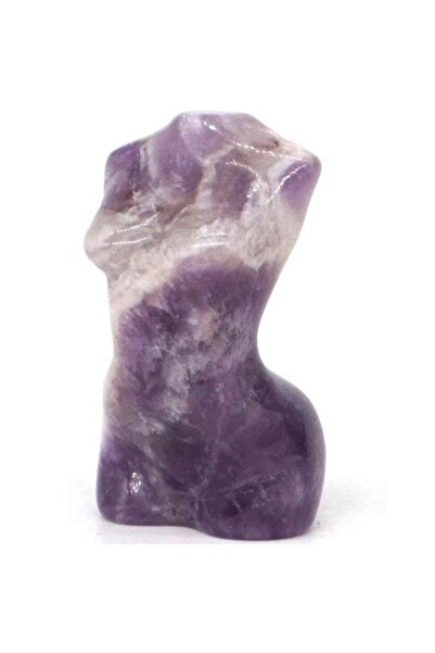 craftmystic Woman bust shape made of natural crystal Amethyst 4 cm, handmade