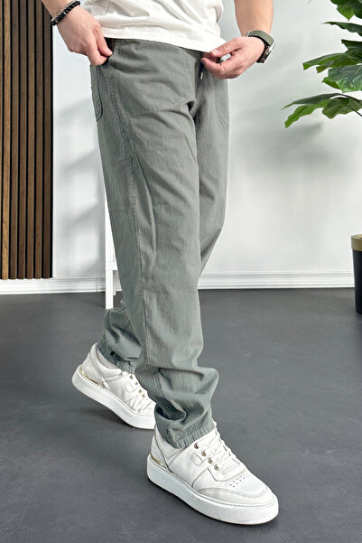 Edwox Men's Baggy Fit Trousers Light Green Edw130