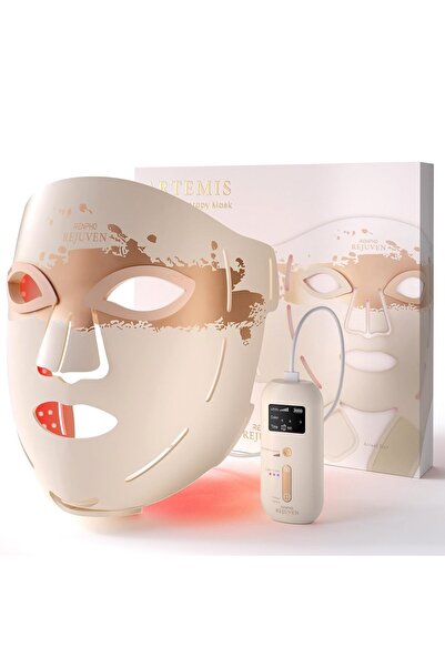 RENPHO Masca faciala LED Artemis Blush, 432 LED-uri, lumina rosie, albastra, ...