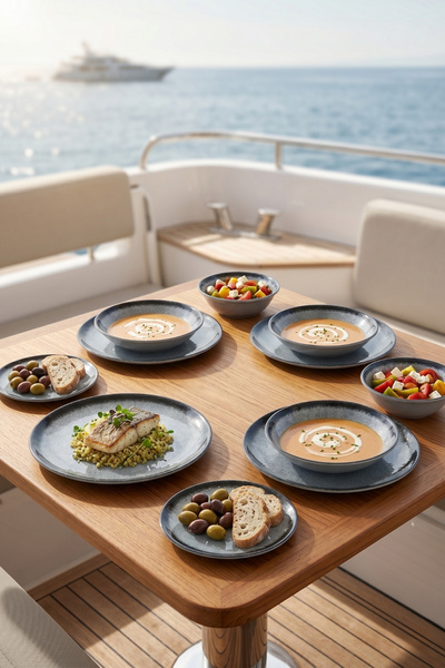 Happy Chef Grey Quartz 16 Parça Yemek Takımı, Çanta Hediyeli, Thermoset Melamin