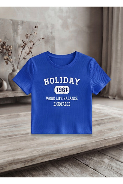 UNCİA OUTDOORS Γυναικείο/Ανδρικό unisex μπλουζάκι HOLIDAY με στάμπα, με λαιμό...