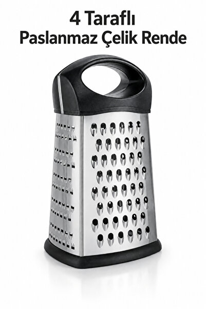 Alıç Stainless Steel Grater with 4 Sides – Kitchen Grater with Fine, Medium, ...