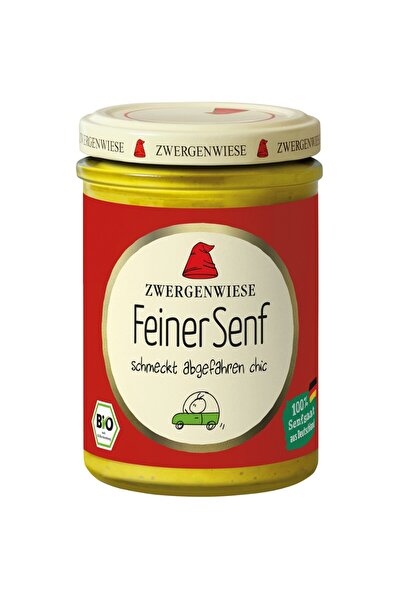 Zwergenwiese Muștar fin bio, fără gluten, 160ml
