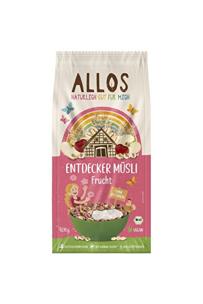 Allos Muesli organic cu fructe pentru copii, 400g