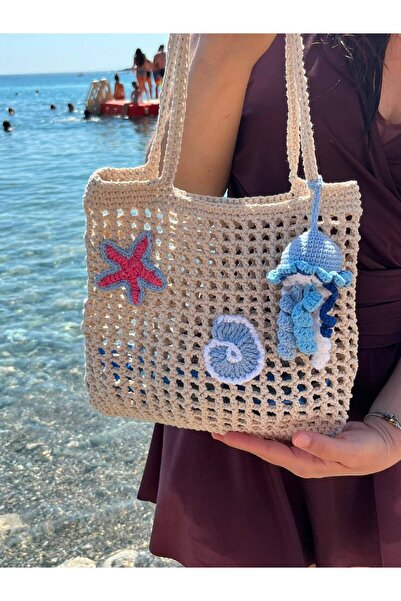 File Plaj Çantası Deniz Figürlü