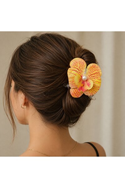 Glamluxe Orchid Flower Latch Buckle |   Stylish and Strong Grip Hair Clip