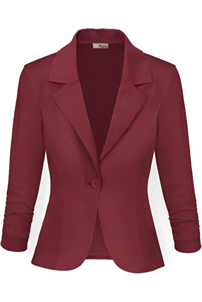 Hybrid & Company Women Double Notch Lapel Sharp Shoulder Pad Office Blazer | ...