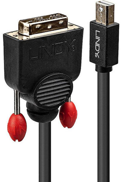 LİNDY Καλώδιο DVI-D αρσενικό σε mini DisplayPort αρσενικό, 3μ, Μαύρο (41953)