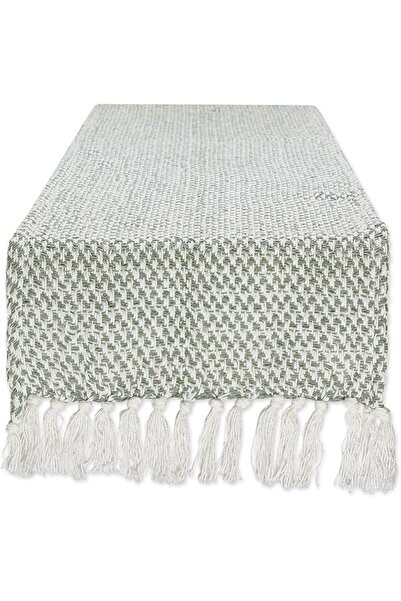 DII Woven Basics Collection 100% Cotton Knit Table Runner, 15x72, French Blue
