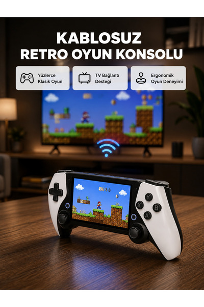 Genel Markalar Taşınabilir El Konsolu – 4.3 İnç TFT Ekran, 64 GB Dahili Oyun Hafızalı -