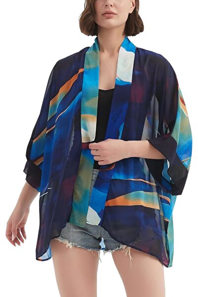 Maxfort Women's Loose Print Sheer Chiffon Kimono Beach Swim Cover up Cardigan...