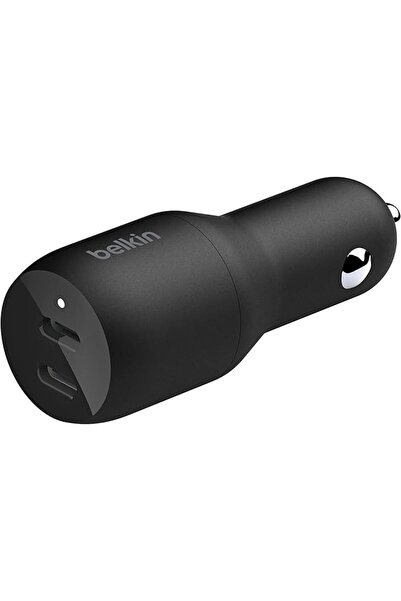 Belkin شاحن سيارة USB-C PD بقوة 36 واط (شاحن سيارة مزدوج بقوة 18 واط USB-C لس...