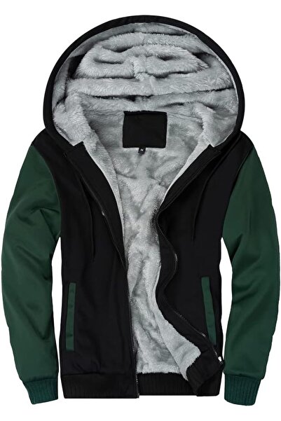 GENERAL AOTORR Men's Hoodies Full Zip Fleece Jacket Coat Winter Warm Oversize...