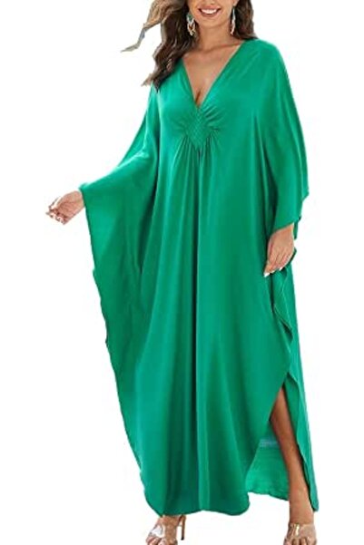 YouKD Women's Long Kaftan Maxi Dress Boho Swimsuit Beach Cover Up Robes One S...