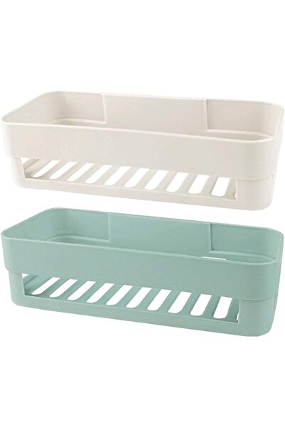 KASTWAVE Self Adhesive Bathroom Shelf, Wall Mounted Storage Organizer, No Dri...