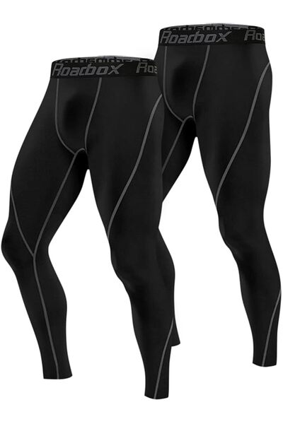 Roadbox Compression Shorts Mens 3 Pack, Sports Underwear Base Layer Shorts, Q...