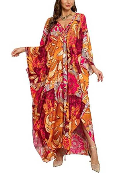 GENERAL Women's Summer Long Beach Dress Kimono Maxi Kaftan Cover ups