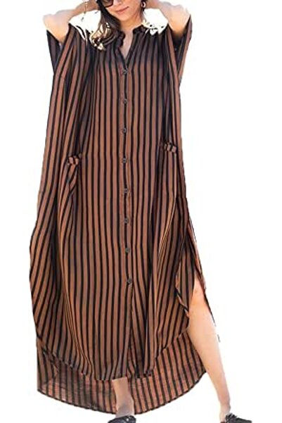 YouKD Wemon's Summer Long Kaftan Maxi Dress Bohemian Swimsuit Beach Cover Up ...