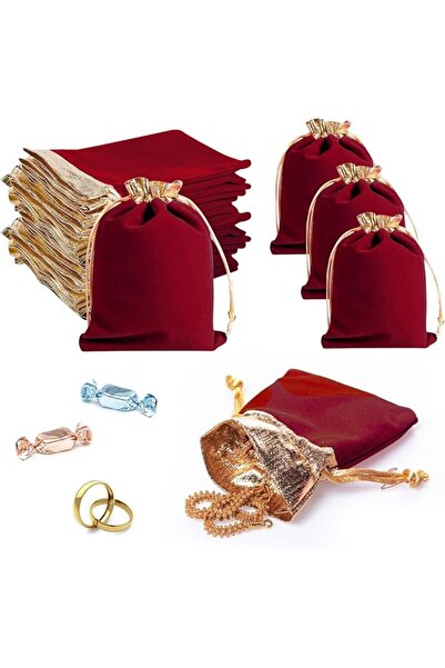 GENERAL URbazaar 30 Pcs 3 Style Velvet Gift Bags Organza Bags With Drawstring...