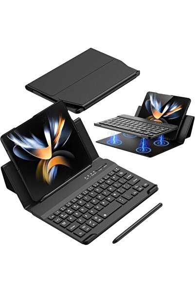 Generic [2+1] For Samsung Galaxy Z Fold 7/6/5/4/3 Bluetooth Keyboard Case wit...
