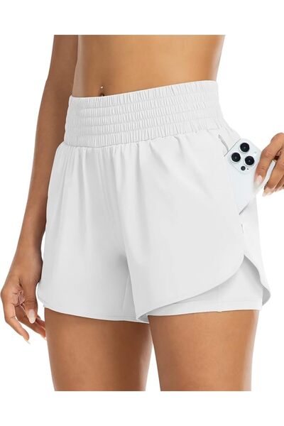 GENERAL YEZII Womens High Waist Running Shorts Athletic Workout Quick Dry Sho...