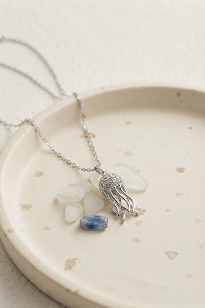 Inure Jewelry سلسلة فولاذية 316L فضية اللون مرصعة بحجر الزركون على شكل قنديل ...