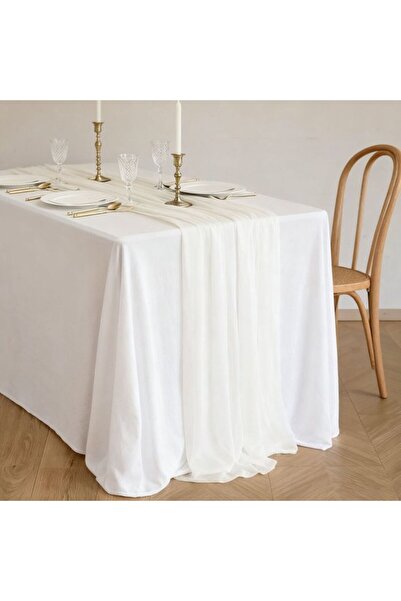 Generic Brand Two chiffon table runners, bohemian-style wedding table decorat...