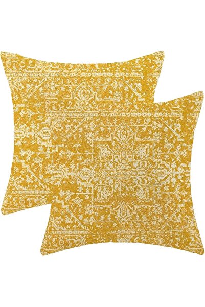 Gohdiwh Boho Pillow Covers 18x18 Set of 2, Ethnic Design Boho Decorative Thro...