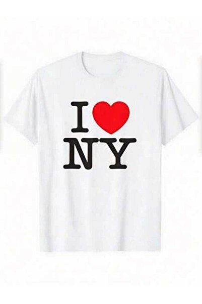 23ERVA ملابس صيفية للرجال، تي شيرت برسومات I Love NY مضحكة وعتيقة، فضفاضة وقا...
