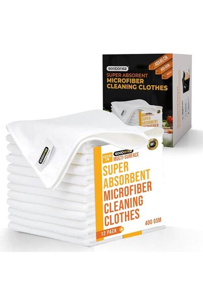 GOODONE2 12 Pack Microfiber Cleaning Cloth | Size 40x40cm | Thickness 400gsm ...