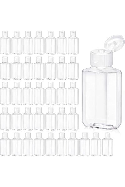 Tanlade 200 Pcs 2 oz Plastic Hand Sanitizer Bulk Bottles with Flip Cap Empty ...