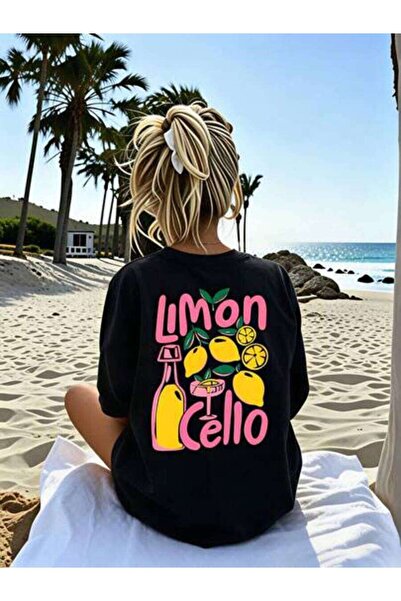 23ERVA Summer Outfit Women, Limoncello Funny Vintage T-Shirt, Loose And Breat...