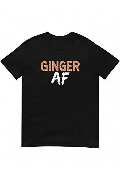 26LIK تي شيرت رجالي بتصميم GINGER AF - قميص كاجوال مضحك بأكمام قصيرة باللون ا...