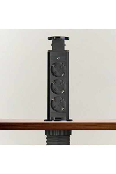 Alista Home Built-in desk socket, 3 sockets, child protection, 3500W, black, ...