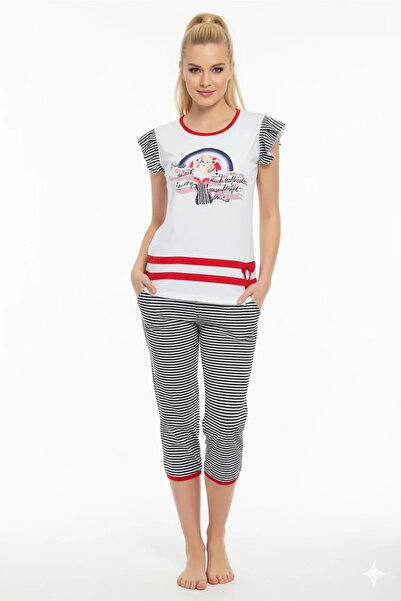 Mariposa Secret Striped Cruise Capri Suit 2422