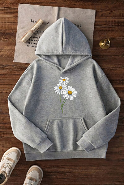 uyguntarz Unisex Printed Oversize Hoodie Hooded Sweatshirt