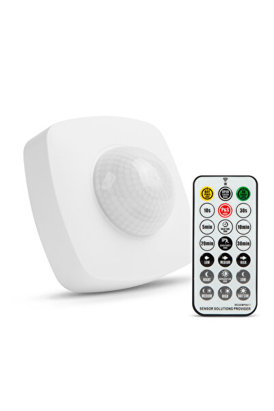 Alista Home Senzor de mișcare la 360 de grade, 10 m, 2000W, telecomandă, exte...