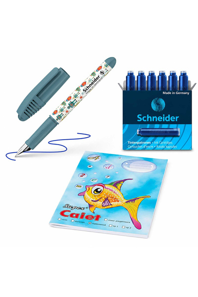 MC Micostore Pachet Stilou Schneider Zippi + Rezerve Albastre Schneider 6 Buc...